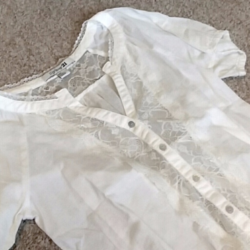 3 for $15 short sleeve button down peasant top